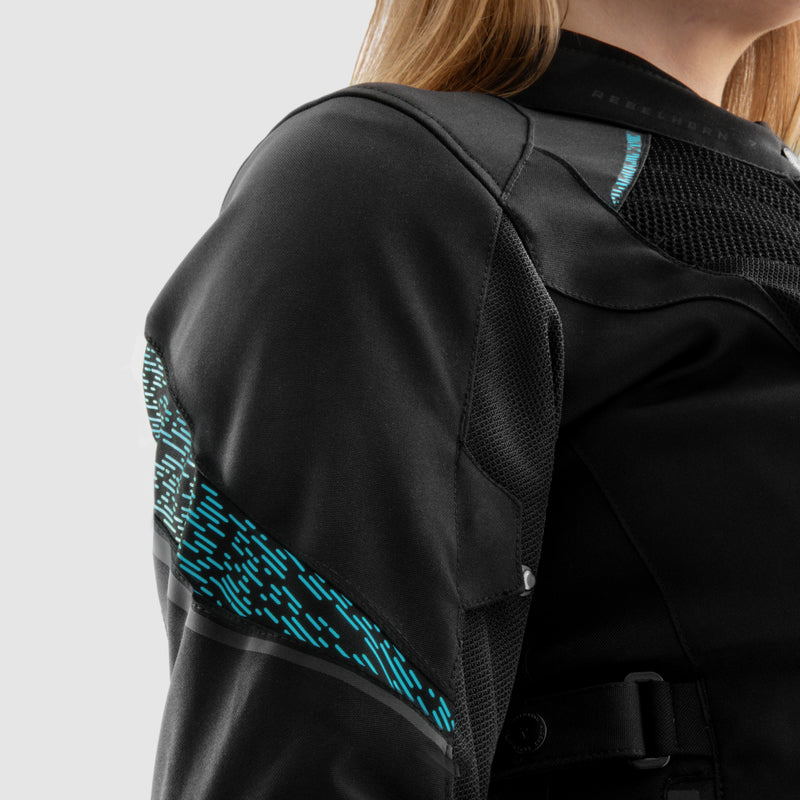 Rebelhorn Jax Lady Textil MC-Jacka - Svart/Blå