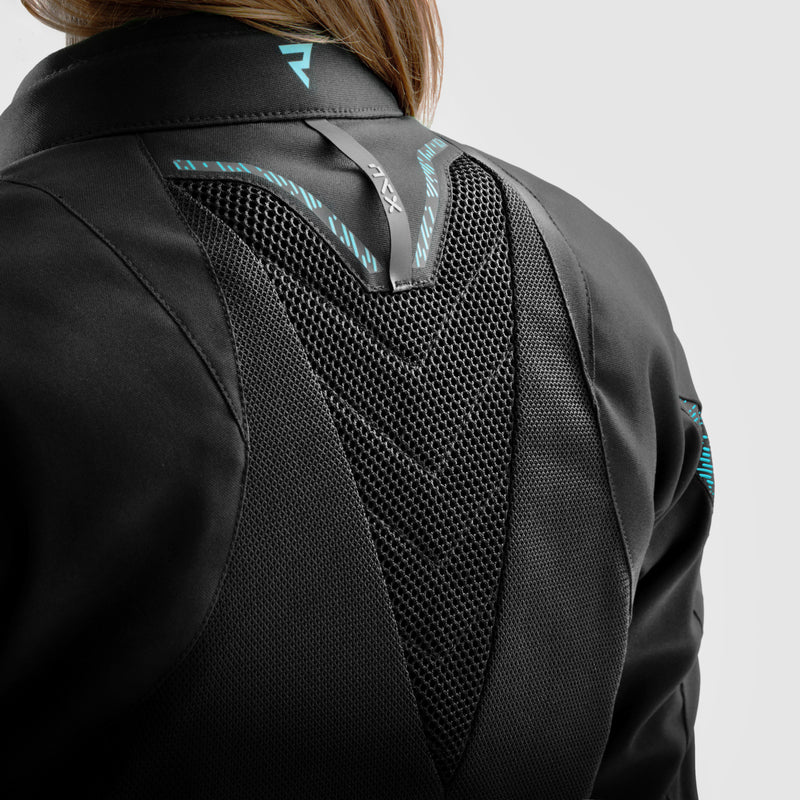Rebelhorn Jax Lady Textil MC-Jacka - Svart/Blå