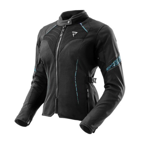 Rebelhorn Jax Lady Textil MC-Jacka - Svart/Blå