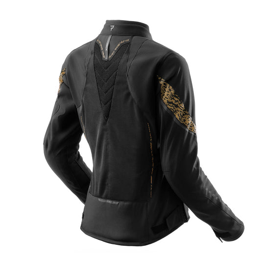 Rebelhorn Jax Lady Textil MC-Jacka - Svart/Guld