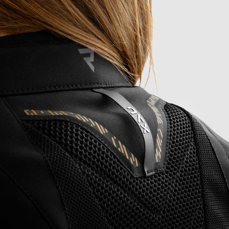 Rebelhorn Jax Lady Textil MC-Jacka - Svart/Guld