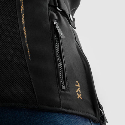 Rebelhorn Jax Lady Textil MC-Jacka - Svart/Guld