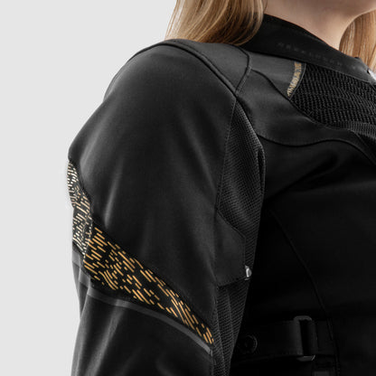 Rebelhorn Jax Lady Textil MC-Jacka - Svart/Guld