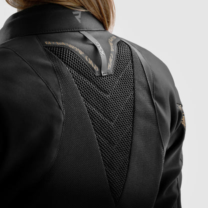 Rebelhorn Jax Lady Textil MC-Jacka - Svart/Guld