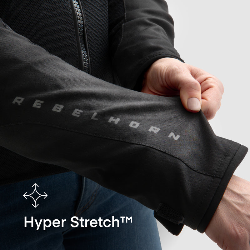 Rebelhorn Jax Lady Textil MC-Jacka - Svart/Neongul