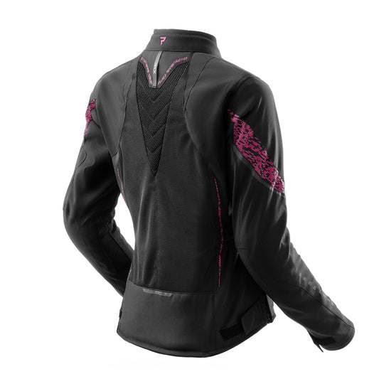 Rebelhorn Jax Lady Textil MC-Jacka - Svart/Grå/Rosa