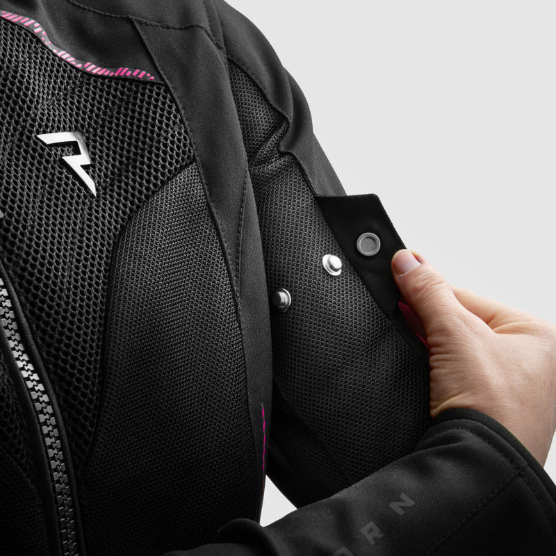 Rebelhorn Jax Lady Textil MC-Jacka - Svart/Grå/Rosa