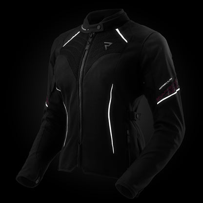 Rebelhorn Jax Lady Textil MC-Jacka - Svart/Grå/Rosa
