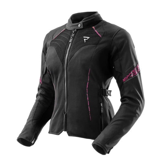 Rebelhorn Jax Lady Textil MC-Jacka - Svart/Grå/Rosa