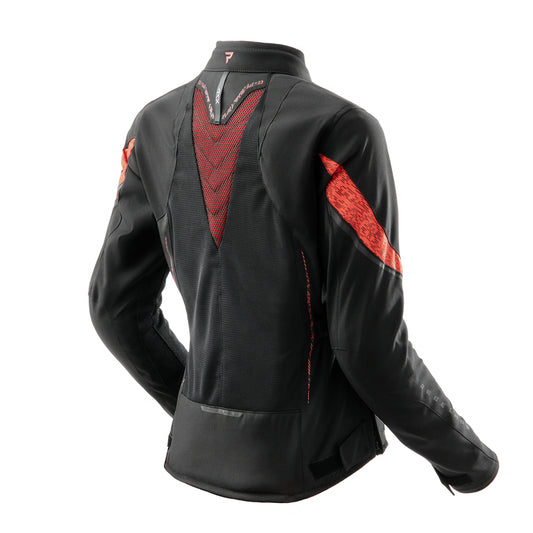Rebelhorn Jax Lady Textil MC-Jacka - Svart/Röd