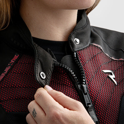 Rebelhorn Jax Lady Textil MC-Jacka - Svart/Röd