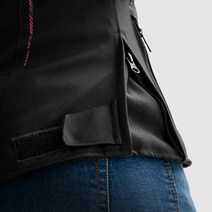 Rebelhorn Jax Lady Textil MC-Jacka - Svart/Röd
