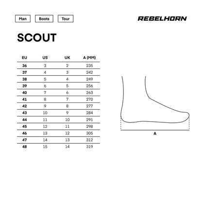 Rebelhorn Scout MC-Skor - Svart