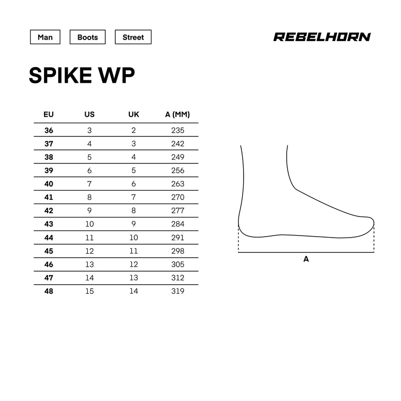 Rebelhorn Spike WP Motorcykelskor - Svart