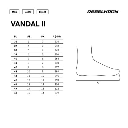 Rebelhorn Vandal II Motorcykelskor - Grå/Neongul