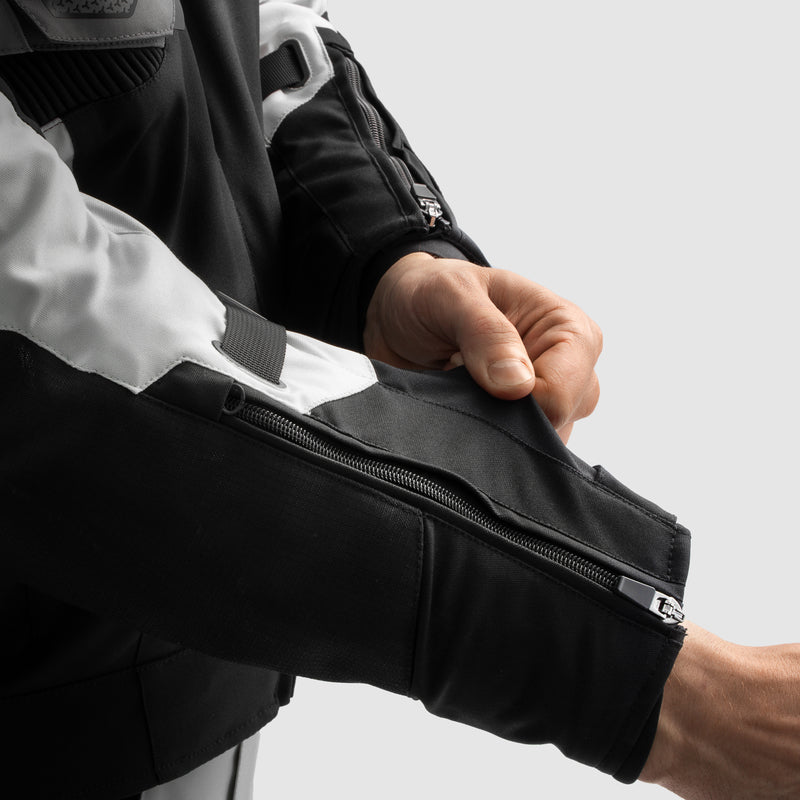 Rebelhorn Borg II Textil MC-jacka – Svart/Grå/Röd
