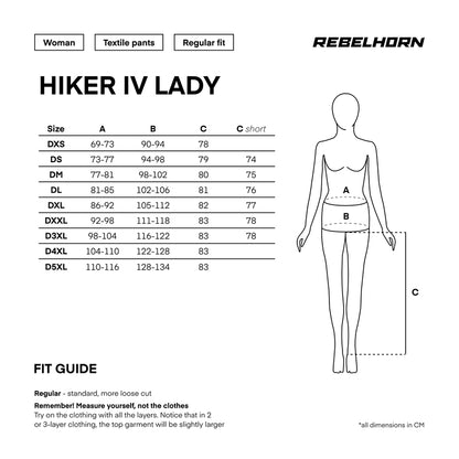 Rebelhorn Hiker IV Svart Lady Touringbyxor
